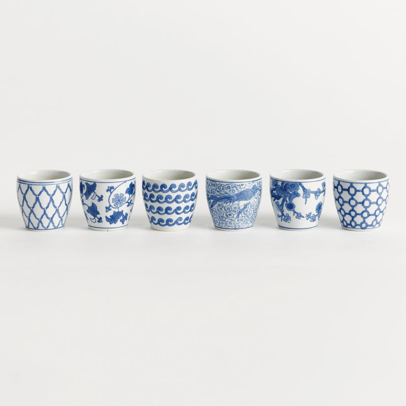 BARCLAY BUTERA DYNASTY MINI FLOWER POTS, SET OF 6