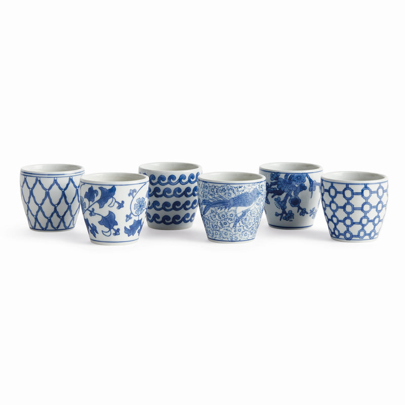 BARCLAY BUTERA DYNASTY MINI FLOWER POTS, SET OF 6