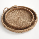 SAWYER ROUND TRAYS WITH HANDLES, SET OF 2