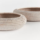 NAPA Home & Garden, BURMA RATTAN SHALLOW DISPLAY BOWLS, SET OF 2,N5TN09WH