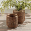 NAPA Home & Garden, BURMA RATTAN CACHEPOTS LARGE, SET OF 2,N5TN13BR