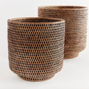 NAPA Home & Garden, BURMA RATTAN CACHEPOTS LARGE, SET OF 2,N5TN13BR