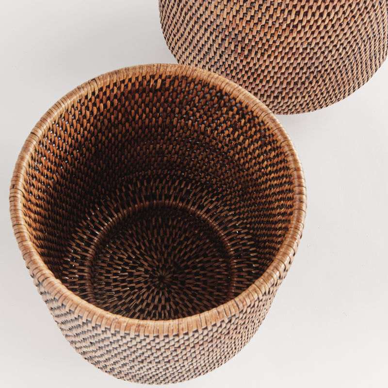 NAPA Home & Garden, BURMA RATTAN CACHEPOTS LARGE, SET OF 2,N5TN13BR