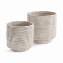 Burma Rattan Cachepots Large, Set Of 2