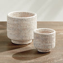 Burma Rattan Cachepots Small, Set Of 2