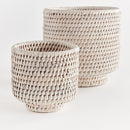 Burma Rattan Cachepots Small, Set Of 2