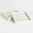 Johanna Square Marble Trays Large, Set Of 2