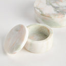 Johanna Marble Round Lidded Boxes, Set Of 2