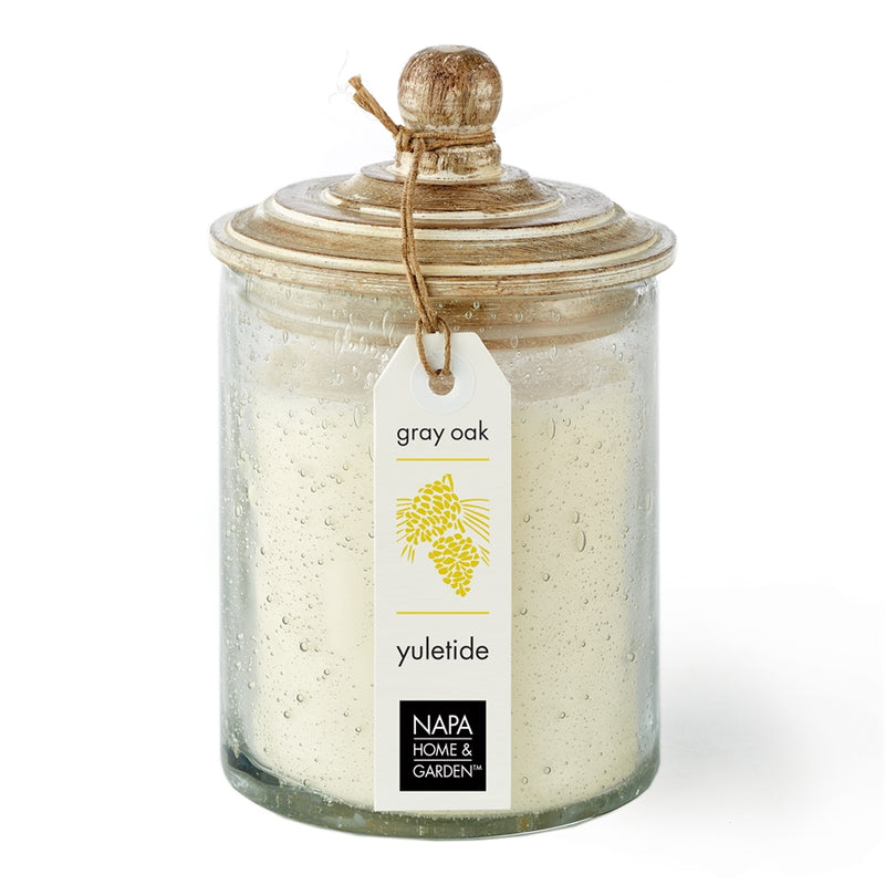 Napa Home Garden, GRAY OAK SOY WAX CANDLE YULETIDE,nf405