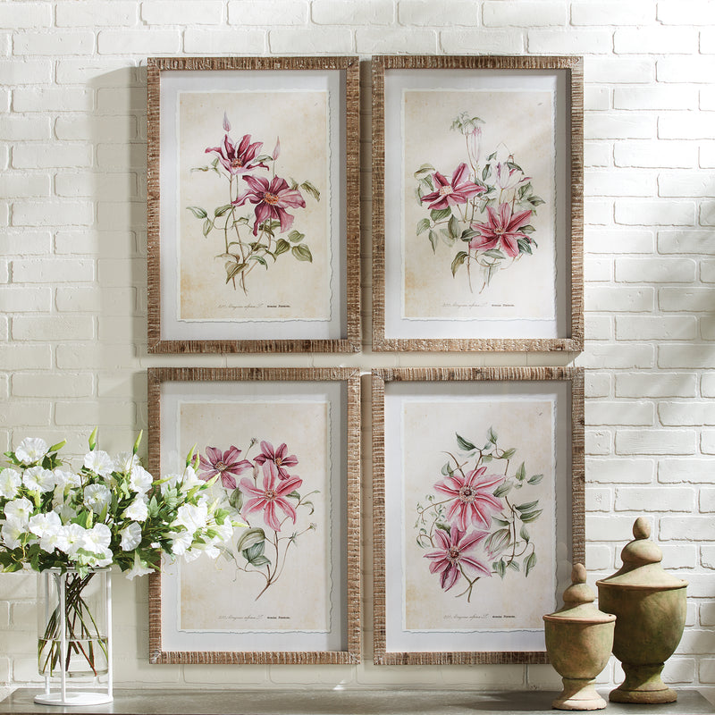 PINK CLEMATIS PRINTS ST/4