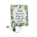 Simple Blessings Nightlight Glass, Faith doesn't make things easy it makes them possible, Window Box
