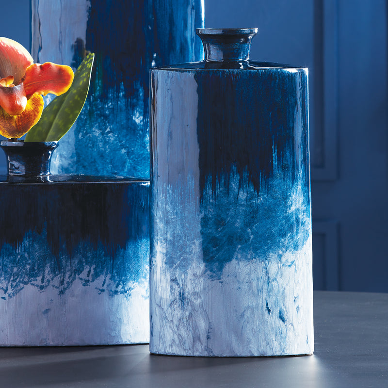 NAPA Home & Garden, AZUL OVAL VASE SMALL,NLG215