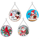 Heartfelt Cheer Hanging Decor, Melamine, Holiday Icons, Asst of 4