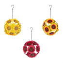 Harvest Blossom Outdoor Hanging Decor, Metal, Flower, 12", Asst of 3