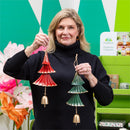 Shades of Emerald Hanging Decor Tree with Bell, Asst of 2