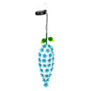 Cottage Garden Outdoor Hanging Decor, Metal Solar Poinsettia Flower, 17.4"H, 2 Asst