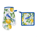 Seaside Retreat Songbird Citrus Kitchen Gift Set, Oven Mitt and Pot Holder
