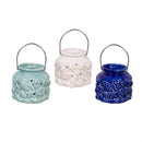 Blue Coastal Outdoor Lamp & Lighting Ceramic Lantern, 3 Assorted, 12PCS CDU