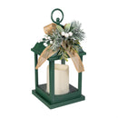 Howdy Holiday Outdoor Lamps&Lighting, Metal and Glass Christmas LED Lantern,2 Asst