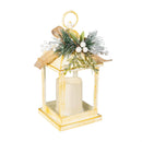Howdy Holiday Outdoor Lamps&Lighting, Metal and Glass Christmas LED Lantern,2 Asst