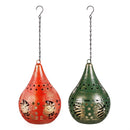 Heartfelt Cheer Outdoor Lamps&Lighting, Metal Christmas LED Hanging Lantern, 2 Asst