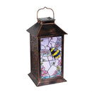 Cottage Garden Outdoor Lamps & Lighting, Glass Metal Solar Lantern, Bee, 12"H