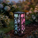 Cottage Garden Outdoor Lamp & Lighting, Irridescent Butterfly Solar Lantern, , 11.4"H