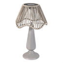 VivaStyle Solar Lantern, Faux Wicker Lamp with Metal Base, 13"H, Asst of 2