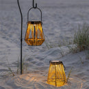 Hillside Pasture Outdoor Lamp & Lighting, Faux Rattan Solar Lantern, 2 Assorted