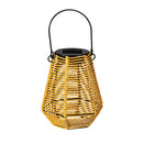 Hillside Pasture Outdoor Lamp & Lighting, Faux Rattan Solar Lantern, 2 Assorted