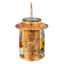 Cottage Garden Outdoor Lamps & Lighting, Glass Metal Solar Lantern, Dragonfly, 7"H