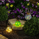 Seaside Retreat Outdoor Lamps & Lighting Solar Prism Glass Lantern,4.72"H, 3 Asst