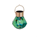Seaside Retreat Outdoor Lamps & Lighting Solar Prism Glass Lantern,4.72"H, 3 Asst