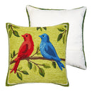 Songbird Branch Indoor/Outdoor Hooked Pillow 18"x18"