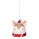 Heartfelt Cheer Ornament Resin Christmas Character with Lit Nose, 4", Asst of 2