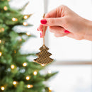 Holly Homestead Ornament Ceramic Christmas Icon, 3.15" x 3.3", Asst of 3