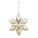 Pearl & Pine Ornament Silver and Gold Snowflakes, 4.5", Asst of 2