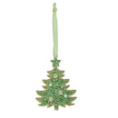 Shades of Emerald Ornament Beaded Tree, Asst of 2, 4"H