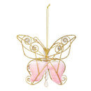 Cottage Garden Hanging Decor, Metallic Butterfly, 6"L, Asst of 2