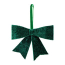 Shades of Emerald Ornament Velvet Bow, 5"H, Asst of 3