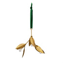 Shades of Emerald Ornament Metal Mistletoe, Asst of 2