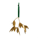 Shades of Emerald Ornament Metal Mistletoe, Asst of 2