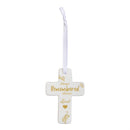 Memorial Ceramic Cross Ornament, 4", Asst of 3, Gift Box, CDU