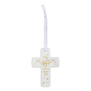 Memorial Ceramic Cross Ornament, 4", Asst of 3, Gift Box, CDU