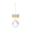 Pearl & Pine Ornament Acrylic Finial with Bow, 4"H, Asst of 2