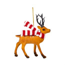 Winter Grove Ornament Reindeer with Scarf, 5", Asst of 2