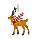 Winter Grove Ornament Reindeer with Scarf, 5", Asst of 2