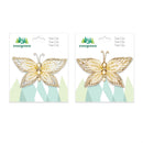 Cottage Garden Tree Clip, Metallic Butterfly, 8"L, Asst of 2, Backer Card