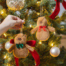 Holly Homestead Ornament Fabric Capybara, 5", Asst of 2, Wood Tray
