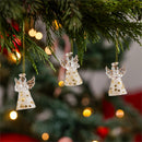 Nativity Ornament Glass Angel, 5.5", Set of 6